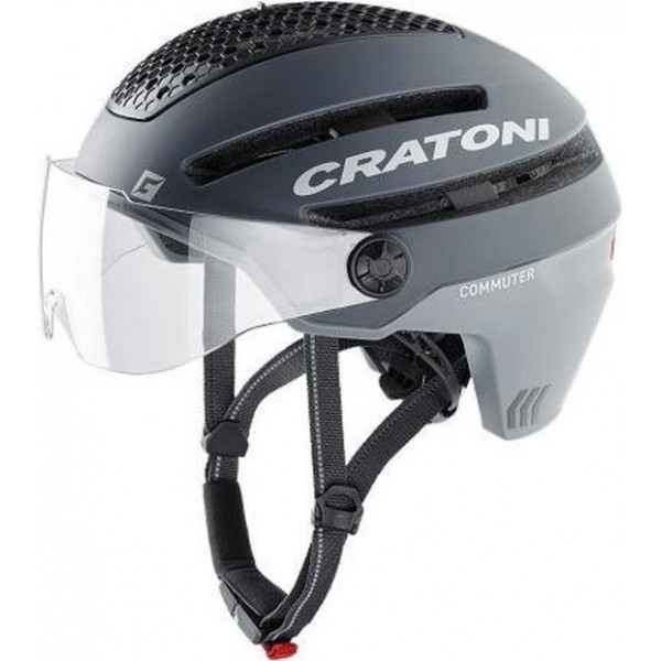 Cratoni Commuter - Helm speed pedelec met vizier - e-bike - Mat Grijs